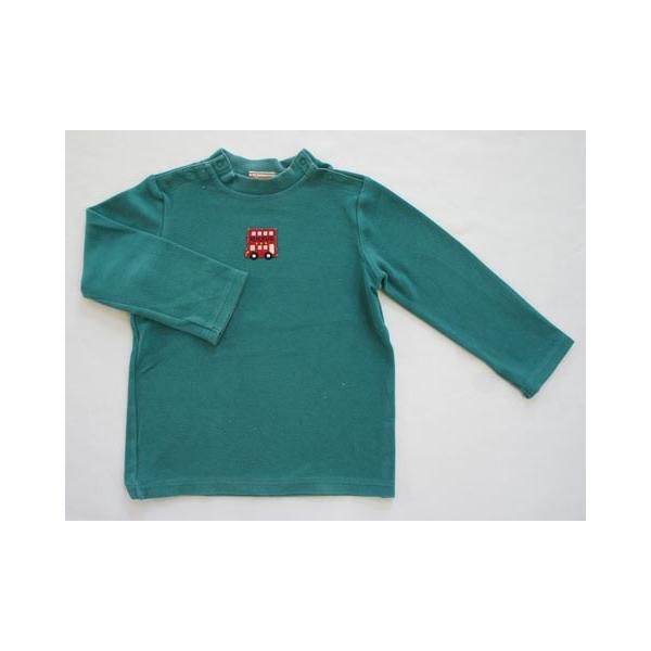 ミキハウス アウトレット miki house mikihouse アウトレット 子供服 男の子 約 100cm 長袖 カットソー 緑 ハイネック 秋 冬 ★2 トップス ボーイズ 男児 キッズ