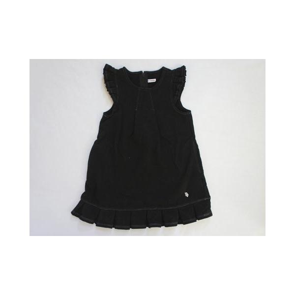 ベベ bebe アウトレット 子供服 女の子 ジャンパースカート 黒 トレーナー地 春 秋 冬 100cm ★3  スウェット ガールズ