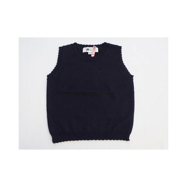 ドレッサージュ dressage アウトレット 子供服 女の子 100cm ニット セーター ベスト 紺 受験 面接 フォーマル 習い事 お教室 春 秋 ★3  トップス ガールズ