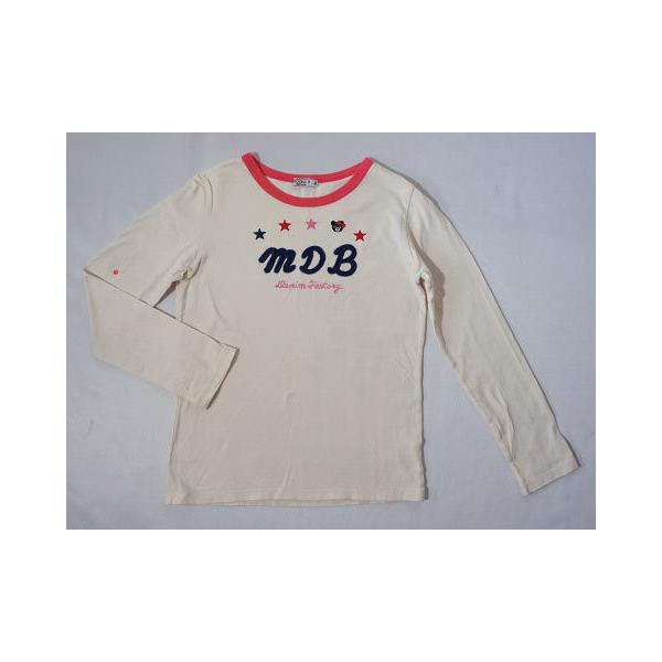 ダブルB double-b ミキハウス miki house 子供服 女の子 150cm 長袖 Tシャツ ロンT ベージュ ブラックベアー クロクマ 春 夏 秋 ★2  トップス ガールズ