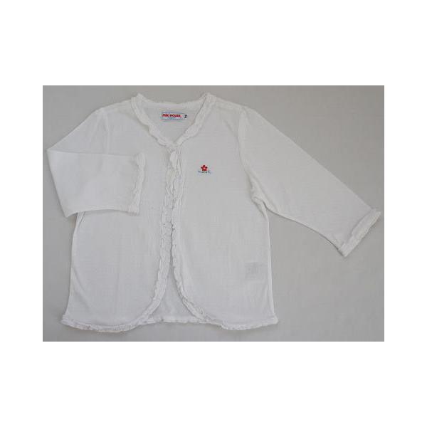 ミキハウス miki house mikihouse アウトレット 子供服 女の子 110cm カットソー カーディガン 白 七分袖 春 夏 ★3  トップス ガールズ キッズ プチプラ こども