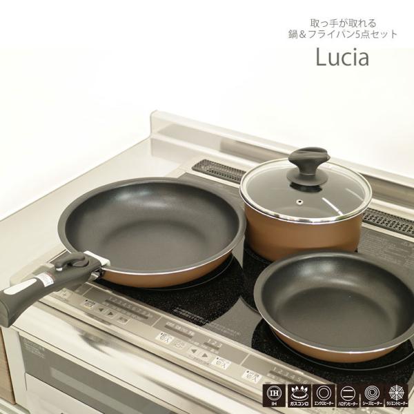 フライパンセット ◇コーナンオリジナル LIFELEX ハンドルが外せるフライパン