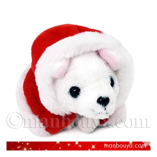 クリスマス ぬいぐるみ 犬 チワワ サンタフードマント Little Beans