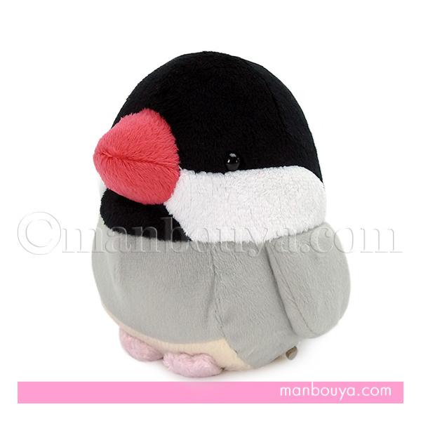 小鳥 ぬいぐるみ 文鳥 グッズ 雑貨 A-SHOW（栄商）ムニュマムM 文鳥 ブラック/グレイ 11cm