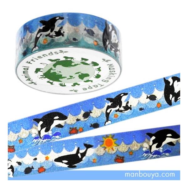 海外マスキングテープ　動物柄　巻き売り　装飾マステ　新品　マステ　装飾 海外マスキングテープ 和柄 和風 動物等 巻き売り 装飾マステ