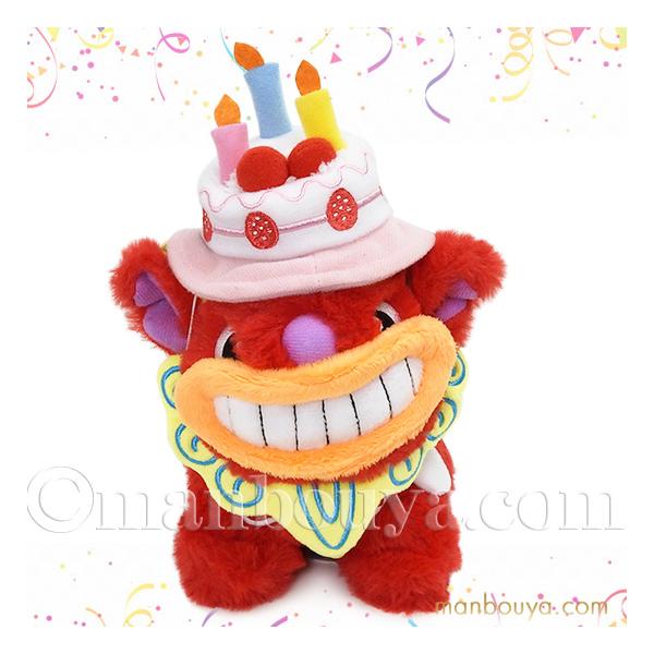 5%OFF 沖縄 シーサー ぬいぐるみ アクセサリー セット キュート販売 CUTE シーサーくん S 赤 16cm ハッピーケーキ帽子