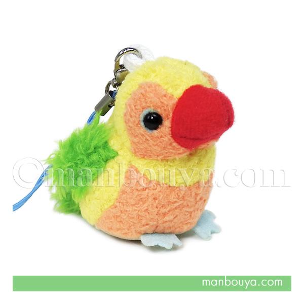 鳥 インコ ぬいぐるみ スマホ 携帯 液晶クリーナー ストラップ マスコット キュート販売 CUTE くちばし赤 5.5cm メール便発送可