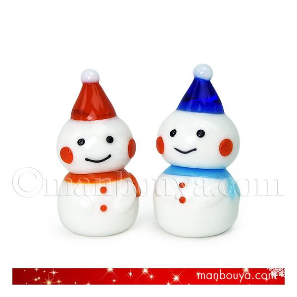 砂の雪だるま　ガラス　オーナメント クリスマス 飾り 雪だるま ガラス細工 ミニチュア オーナメント ゆき