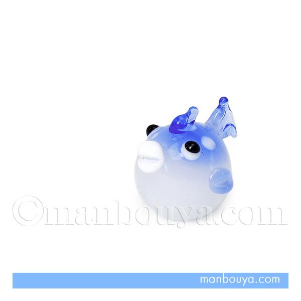 水族館グッズ 魚 ふぐ 雑貨 ガラス細工 ミニチュア 置物 フグ S 青