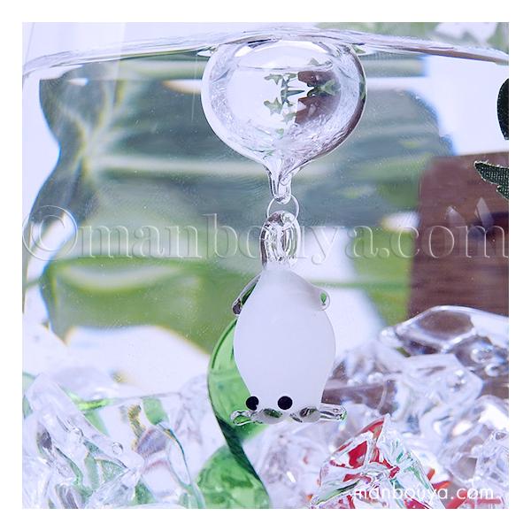 イカ グッズ ガラス細工 浮き玉 水族館 おみやげ インテリア 雑貨