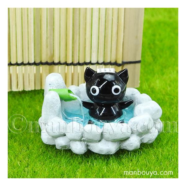 黒猫 雑貨 ミニチュア ガラス細工 ネコ 置物 動物 飾りフォーカート