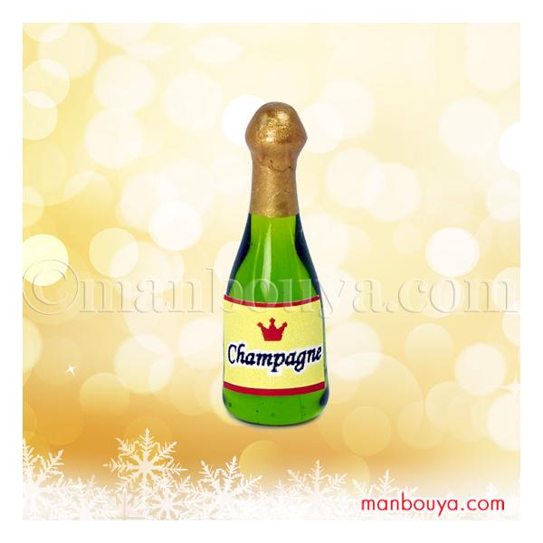 クリスマス 飾り ミニチュア ガラス細工 フォーカート シャンパン