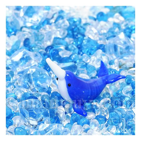 イッカク グッズ 海の生き物 ミニチュア ガラス細工 水族館 おみやげ