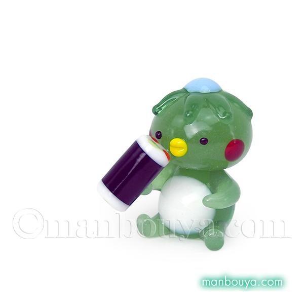 河童 グッズ カッパ 置物 ミニチュア ガラス細工 かわいい 飾り