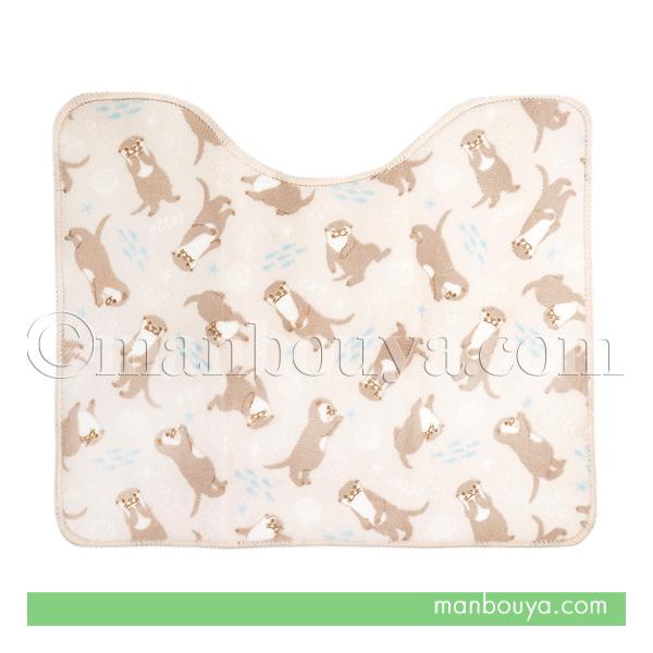 カワウソのインテリア雑貨。かわいいトイレ用品、床に敷くマットです。明るいサーモンピンクと可愛いカワウソがトイレを明るくしてくれます。ふんわり厚みがあり、さらっとした表地が気持ち良い感触。裏面は滑り止め加工が施されています。同柄で便座シート、...