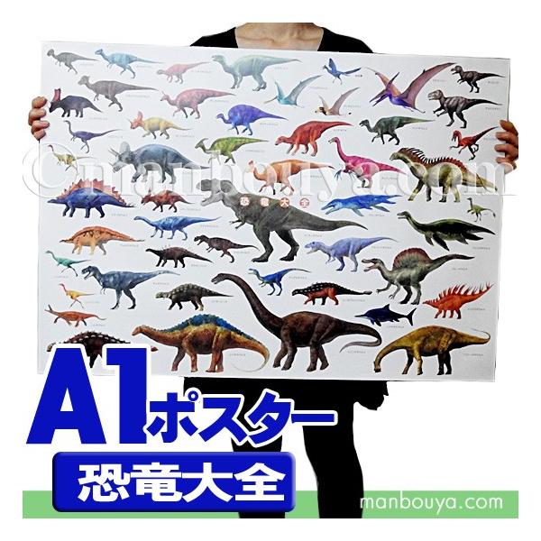 ティラノサウルスなどの肉食恐竜。トリケラトプスなどの植物食恐竜。 プテラノドンなどの翼竜。プレシオサウルスなどの首長竜などなど。。。 恐竜50種をリアルなイラストで描いた図鑑タイプのA1サイズポスター。箱入りなのでプレゼントにもおすすめです...