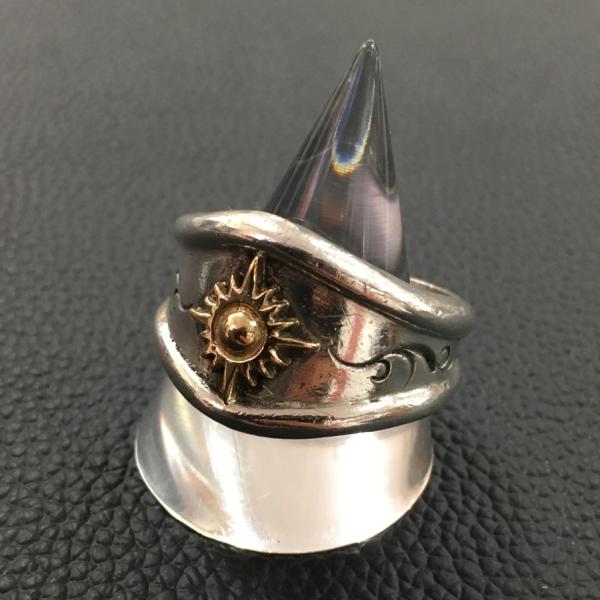 ARIZONA FREEDOM 廃盤 K18 太陽神 スタッズ リング 23号 アリゾナフリーダム ARIZONA FREEDOM 廃盤デザイン 唐草 K18太陽