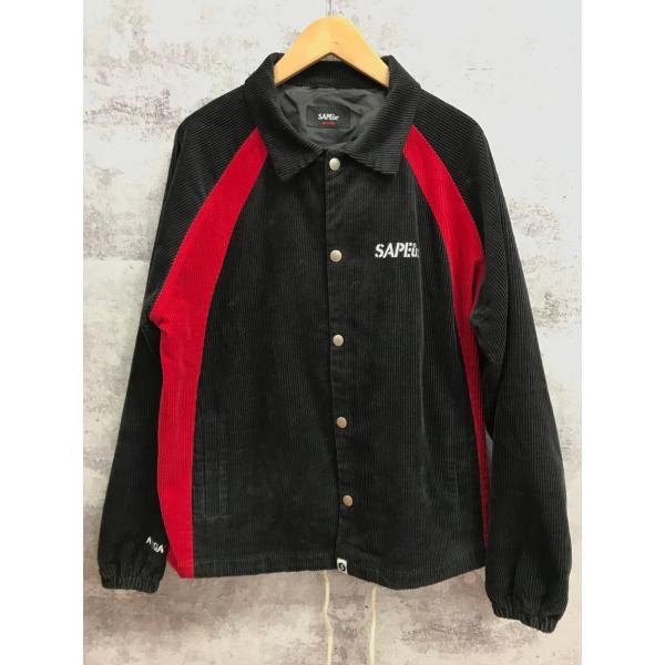 SAPEur 24SS CORDUROY TRACK COACH JACKET サプール コーデュロイジャケット ブラック【F0336-004】 mandai-treasure_f0336-004