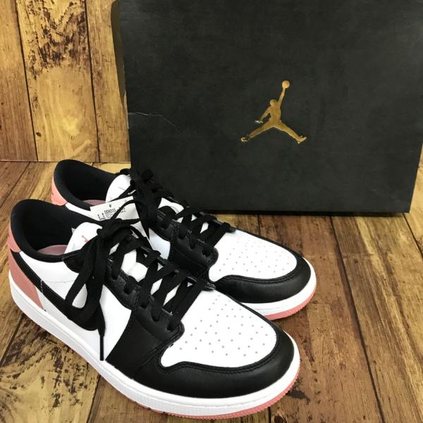 NIKE（ナイキ） NIKE AIR JORDAN1 LOW GOLF RUST PINK (ナイキ エア