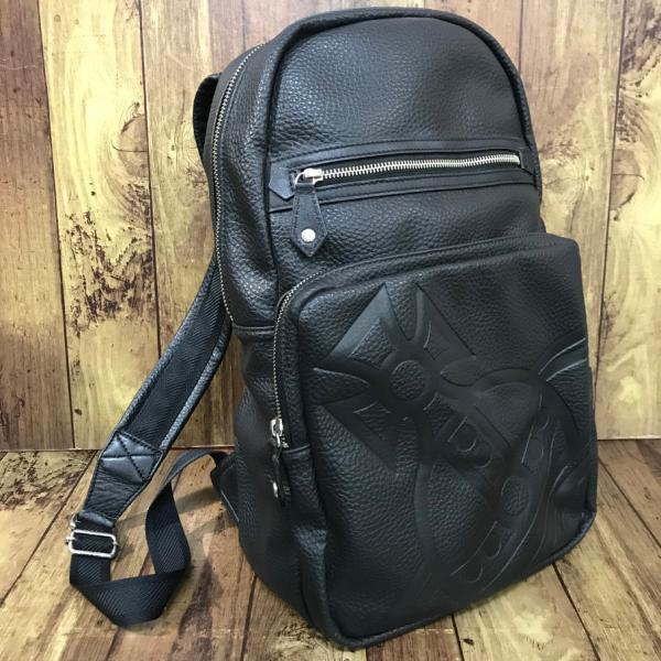 Vivienne Westwood 本革レザー リュック　ブラック＆グリーン Vivienne Westwood ヴィヴィアンウエストウッド リュック バックパック