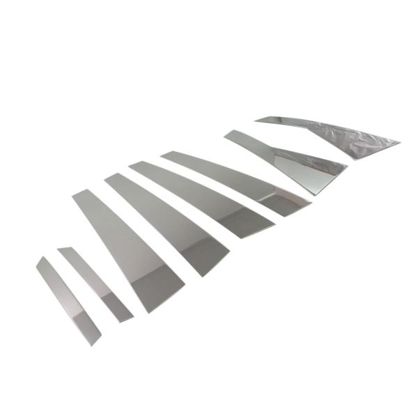 BRIGHTZ アウディ Q7 4MC 超鏡面ステンレスメッキピラーパネル バイザー無用 8PC 【 PIL-SIL-398 】 4MCREA 4MC
