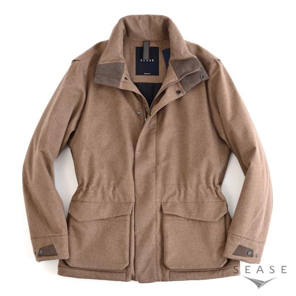【francois‼️】SEASE シーズ カシミアフランネルフーディー 2.0 JACKET SEASE（シーズ）BALMA 48 カジュアルジャケット ジャケット・アウター