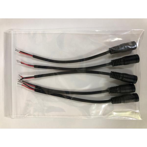 ケーブル5本セット 片側DCソケット 片側裸線 長さ150mm 内径5.6mm 外径11.5mm K02-2BB-L150-2S/1-5set