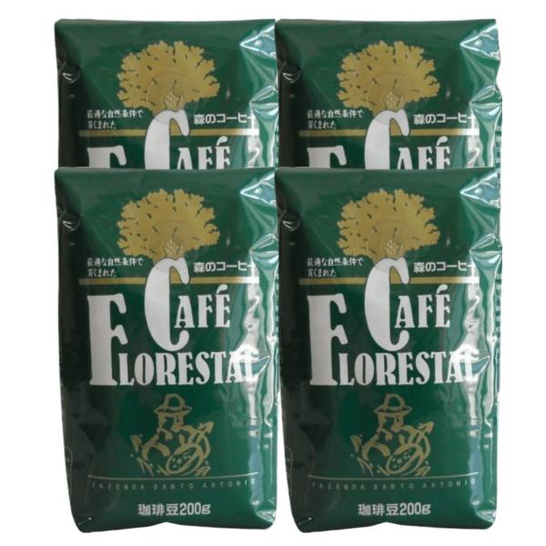 カフェーパウリスタ 森のコーヒー 豆 200g 4袋 日東珈琲  レギュラーコーヒー コーヒー 豆 美味しい