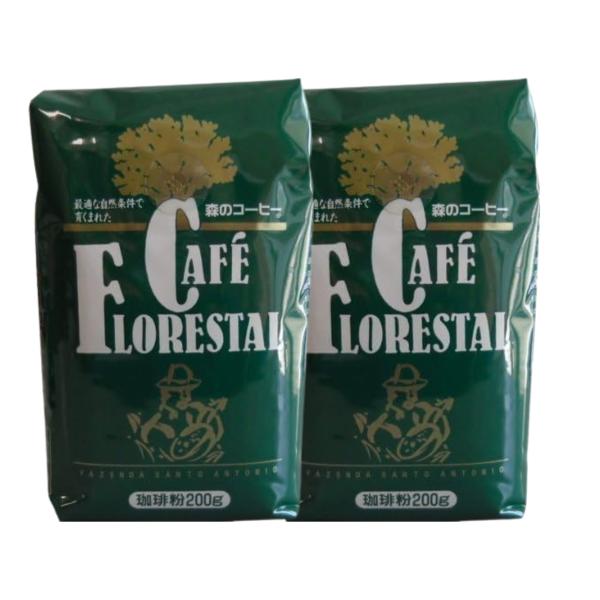 カフェーパウリスタ 森のコーヒー 粉 200g 2袋 日東珈琲  レギュラーコーヒー 中細挽き 美味しい