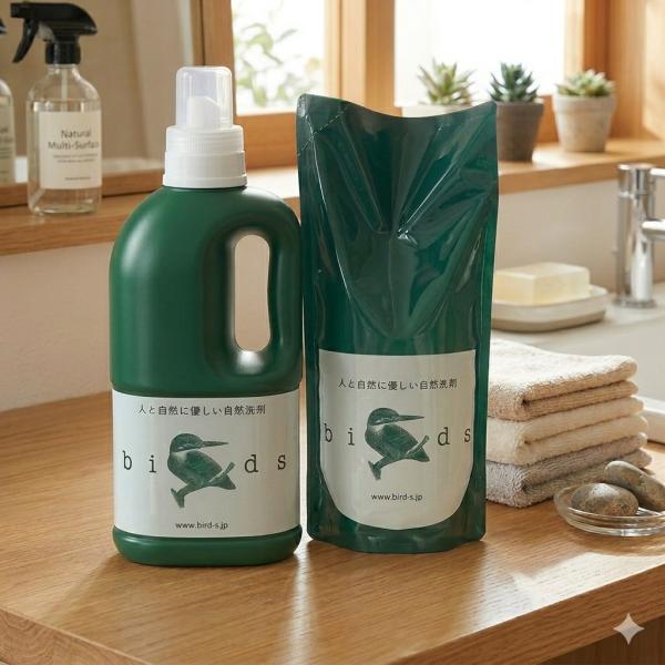 自然洗剤バード birds ボトル本体 詰め替え セット 多用途洗剤 無添加 衣食住 洗濯 食器 掃除 ナチュラル洗剤 赤ちゃん 敏感肌 エコ洗剤
