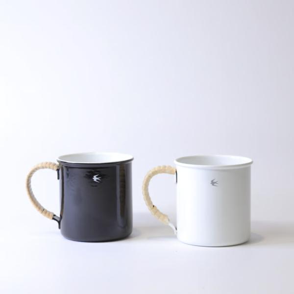 グローカルスタンダードプロダクツ TSUBAME RATTAN Mug M ツバメ ラタン マグ Mサイズ ホーロー マグカップ 300ml 白 黒 コーヒー 紅茶 日本製 燕三条