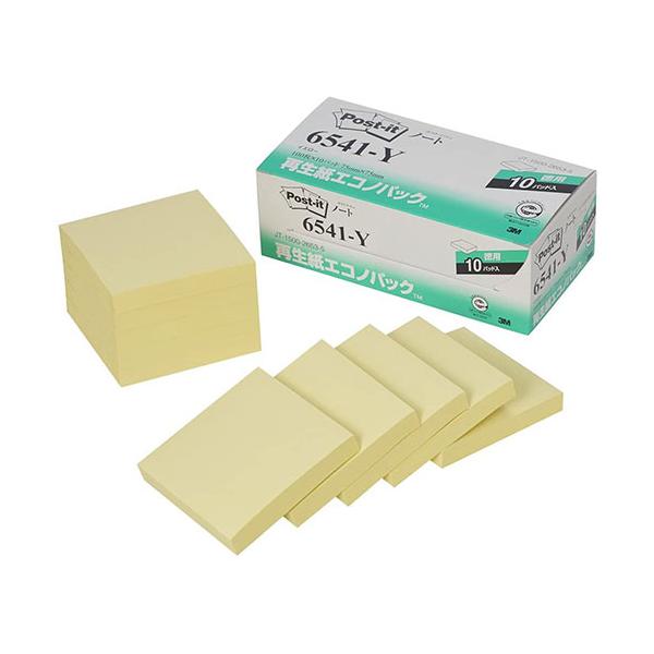 3M-6541-Y ポストイット 再生紙エコノパック ノート イエロー ※詳細は商品説明をご確認下さい。商品ページは縦長です。
