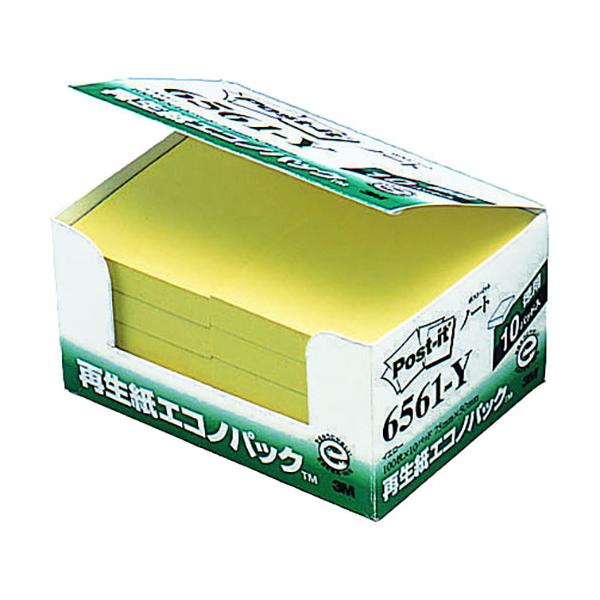 3M-6561-Y ポストイット再生紙エコノパック ノート ※詳細は商品説明をご確認下さい。商品ページは縦長です。