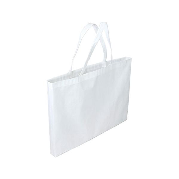ARTEC カラー不織布バッグ 5cmマチ付き 大(62×45cm) 白軽くて丈夫な肩掛けできる 5cmマチ付き ATC11389