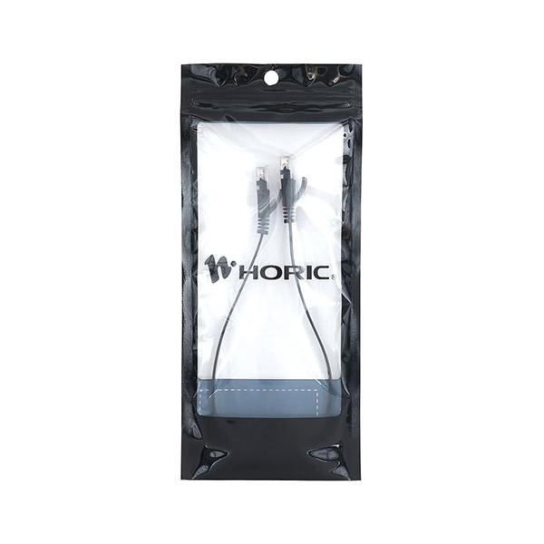 HORIC ホーリック LANケーブル UTP カテゴリー6A フラット 30cm CAT6A対応の薄型のフラットタイプ ブラック LC03-102FB