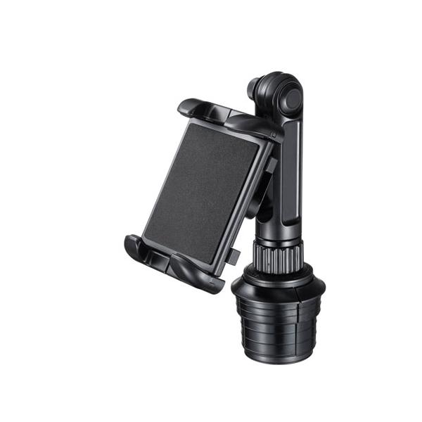 CAR-HLD14BK ドリンクホルダーにスマホやタブレットを設置できる、車載ホルダー。ドリンクホルダーに挿し込んで固定するだけのかんたん設置。工具不要。 ※詳細は商品説明をご確認下さい。商品ページは縦長です。