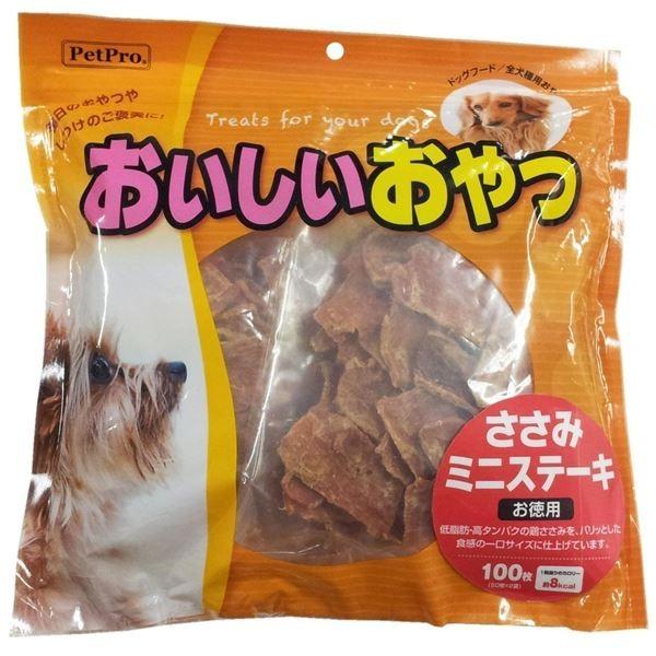 ペットプロ おいしいおやつ ささみミニステーキ お徳用 フード 犬用 市販 ペット用品 100枚