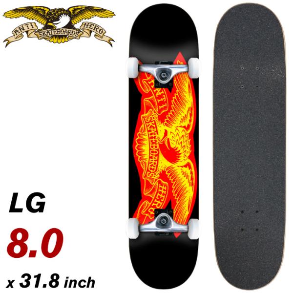 ANTIHERO（アンタイヒーロー） スケボー コンプリート スケートボード