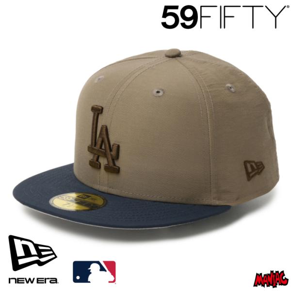 ニューエラ LA キャップ 59FIFTY GROSGRAIN NEWERA ロサンゼルス・ドジャース オリーブ ネイビー 14745171