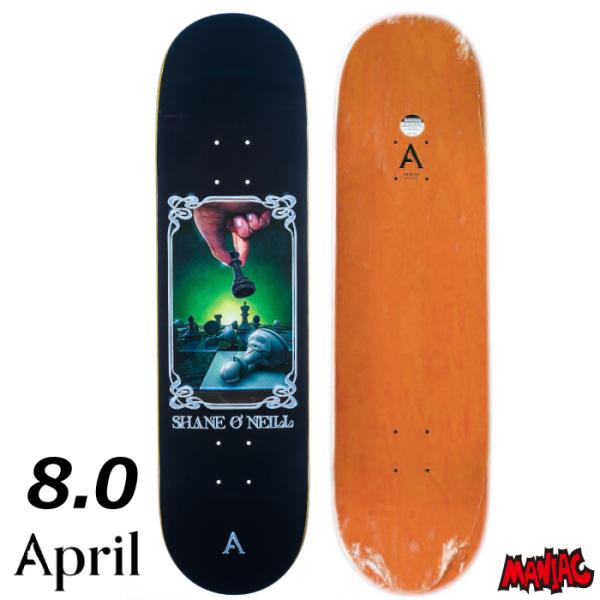 セール⭐️ APRIL 8.25 エイプリル スケートボード デッキ SHANE スケボー デッキ 単品 スケートボード 8.0 April エイプリル