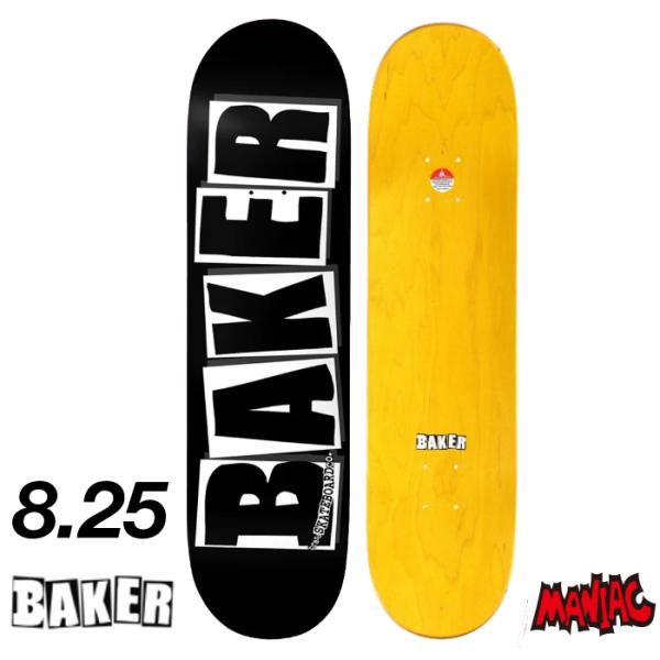 スケボー デッキ ベイカー BAKER BLAND LOGO DECK BLACK/WHITE
