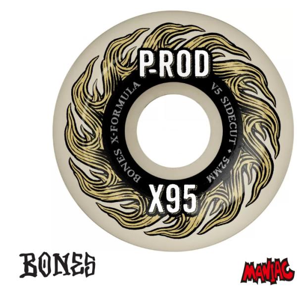 BONES P-ROD 54mm X-FORMULA ウィール BONES WHEELS ボーンズ ウィール X-FORMULA P-ROD V5 SIDECUT 95A PRO