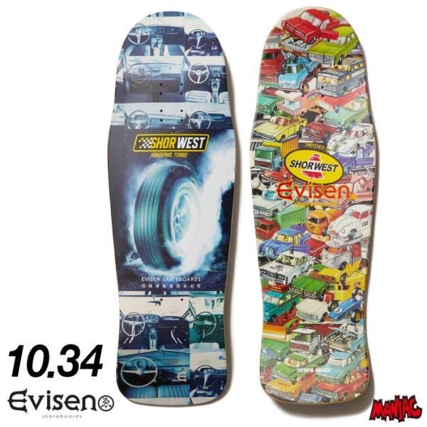 EVISEN SHOR WEST スケートボードデッキ 10.34インチ maniac_sk-evi-dk-turbo1034-h7