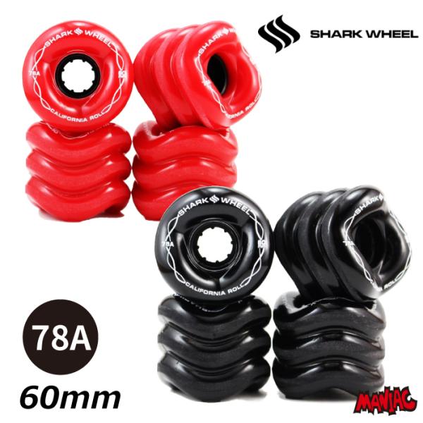 44★新品 未開封★シャークウィール 60mm 78aブラック スケートボード ウィール スケボー ウイール SHARK WHEEL シャーク