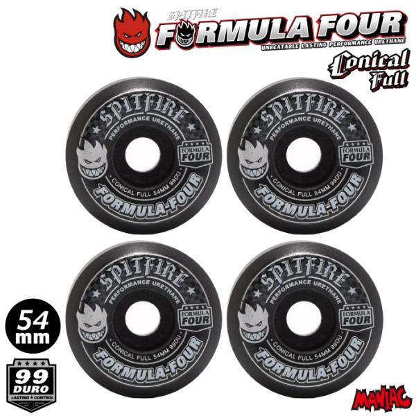スケートボード Spitfire Formula Four 99Duro 54mm SPITFIRE FORMULA FOUR 99DURO CLASSIC SHAPE サイズ：53mm