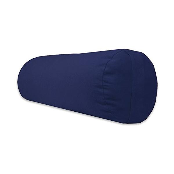 ヨガ フィットネス A242BOLBLU01 YogaDirect Supportive Round Cotton Yoga Bolster, Blue