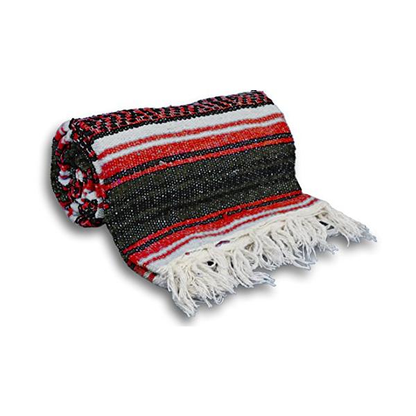 ヨガ フィットネス Y042MEXRED01 YogaAccessories Traditional Mexican Yoga Blanket - Red