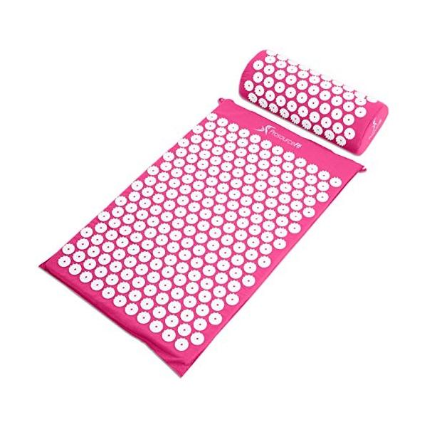 ヨガマット フィットネス ps-1204-accuset-pink ProsourceFit Acupressure Mat and Pillow Set for Back/N