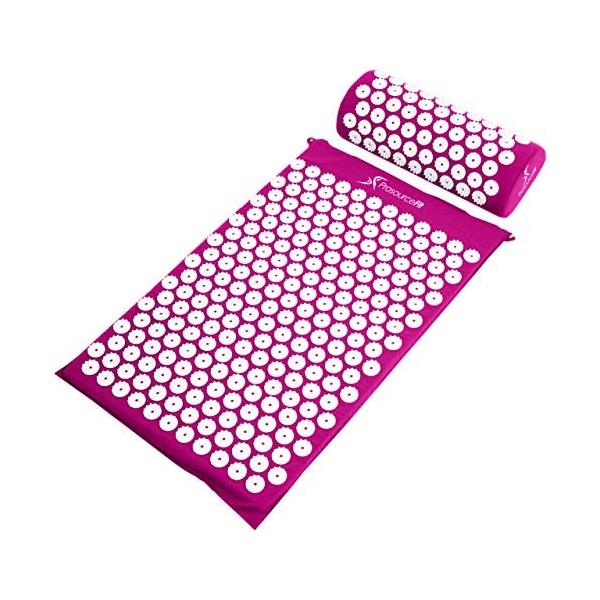 ヨガマット フィットネス ps-1202-accuset-purple ProsourceFit Acupressure Mat and Pillow Set for Back