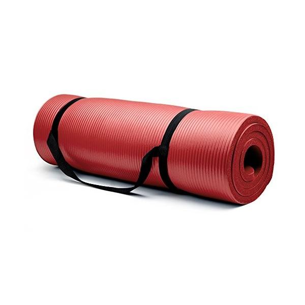 ヨガマット フィットネス SYOG-004 Extra Thick Yoga Mat, 5/8 Inch (16 mm) with No Stick Ridge - Non-Slip Grip Foam Cushion Aid with C...